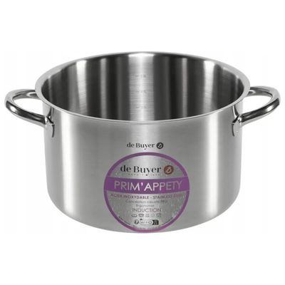 De Buyer Prim’appety DB3507-20 – Pentola in acciaio inox da 5,5 L