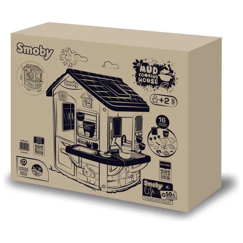 Smoby Mud Cooking House – Casetta da gioco con 16 accessori Smoby Mud Cooking House – Casetta da gioco con 16 accessori