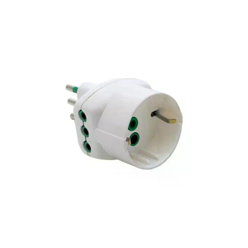 FANTON 82210 Adattatore multipresa italiana/tedesca 10A-16A, bianco FANTON 82210 Adattatore multipresa italiana/tedesca 10A-16A, bianco