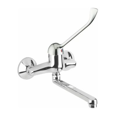 EURORAMA Miscelatore per Lavello a Parete con Leva Clinica, Ottone Cromato EURORAMA Miscelatore per Lavello a Parete con Leva Clinica, Ottone Cromato