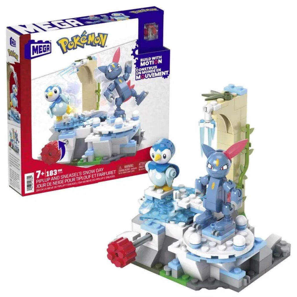 MATTEL Mega Bloks Pokémon Piplup e Sneasel – Set da 171 pezzi MATTEL Mega Bloks Pokémon Piplup e Sneasel – Set da 171 pezzi