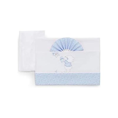Italbaby Set Lenzuola Culla e Carrozzina Bear Azzurro 3 Pezzi Italbaby Set Lenzuola Culla e Carrozzina Bear Azzurro 3 Pezzi