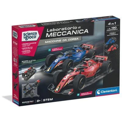 Clementoni Laboratorio di Meccanica – Kit Auto da Corsa, 4 Modelli