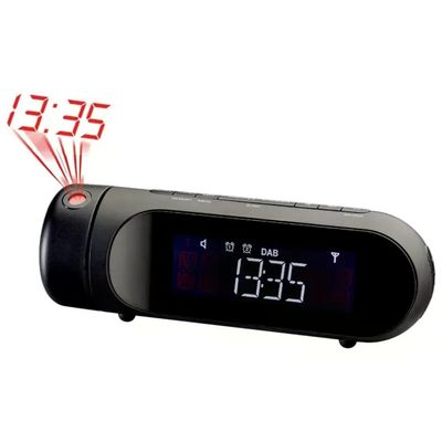 Majestic RS 119P Radiosveglia Digitale DAB/DAB+/FM con Proiezione dell’Ora, Nera