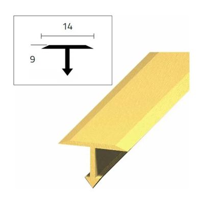 ARCANSAS Profilo a T in Ottone Lucidato Arcansas per Pavimenti, 90 cm ARCANSAS Profilo a T in Ottone Lucidato Arcansas per Pavimenti, 90 cm