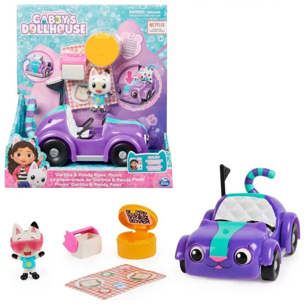SPIN MASTER Gabby's Dollhouse – Playset Macchina di Carlita con Pandy Paws SPIN MASTER Gabby's Dollhouse – Playset Macchina di Carlita con Pandy Paws