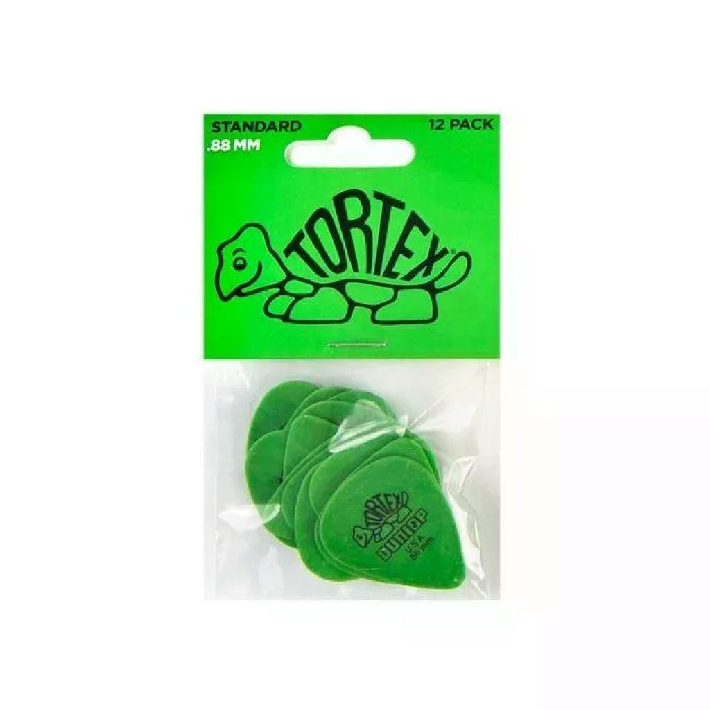 Dunlop Tortex Standard 0,88 mm – Confezione da 12 plettri verdi Dunlop Tortex Standard 0,88 mm – Confezione da 12 plettri verdi