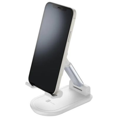 Cellularline TABLESTANDW Supporto da Tavolo Pieghevole per Smartphone e Tablet - Bianco Cellularline TABLESTANDW Supporto da Tavolo Pieghevole per Smartphone e Tablet - Bianco