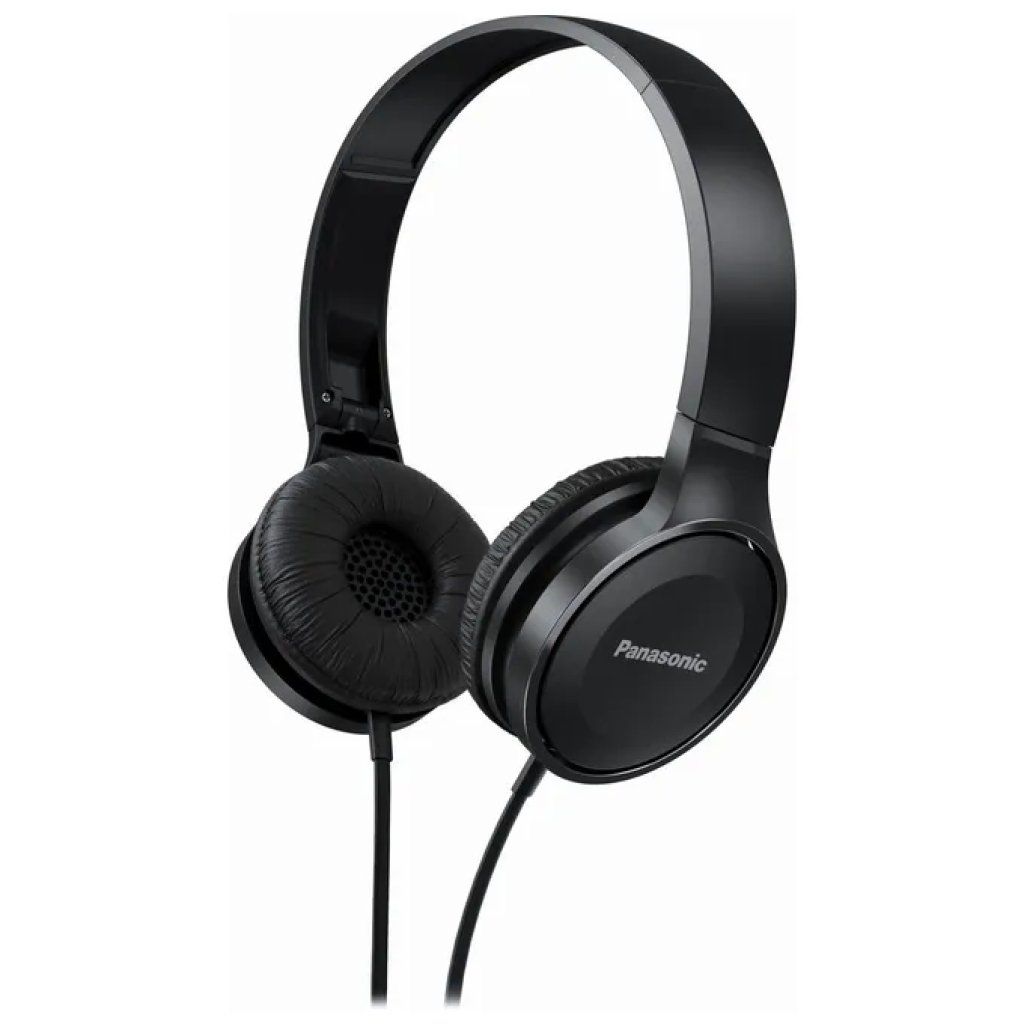 Panasonic RP-HF100ME-K Cuffie On-Ear con Microfono, Pieghevoli, Nere