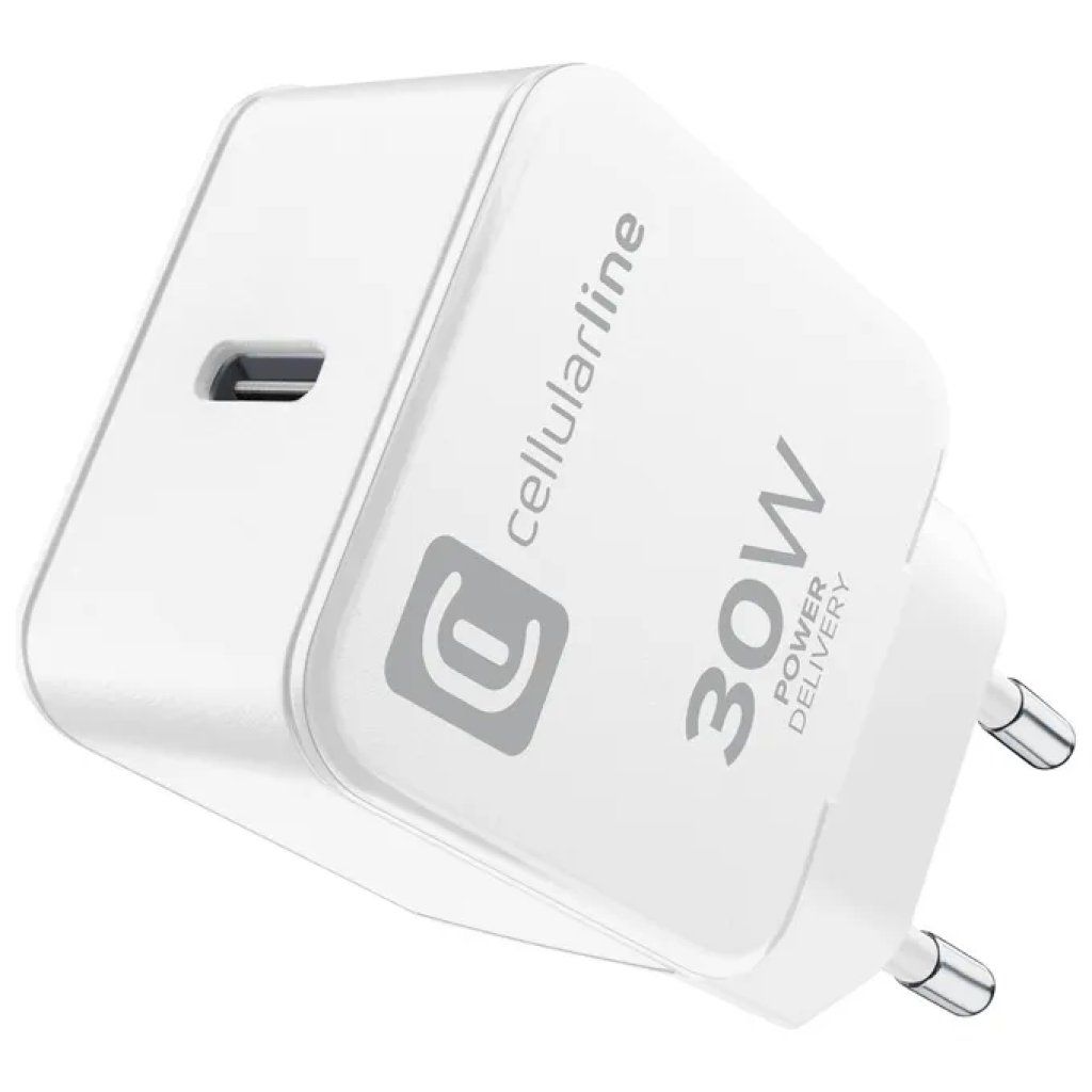 Cellularline The One Caricabatterie USB-C Power Delivery 30W Bianco