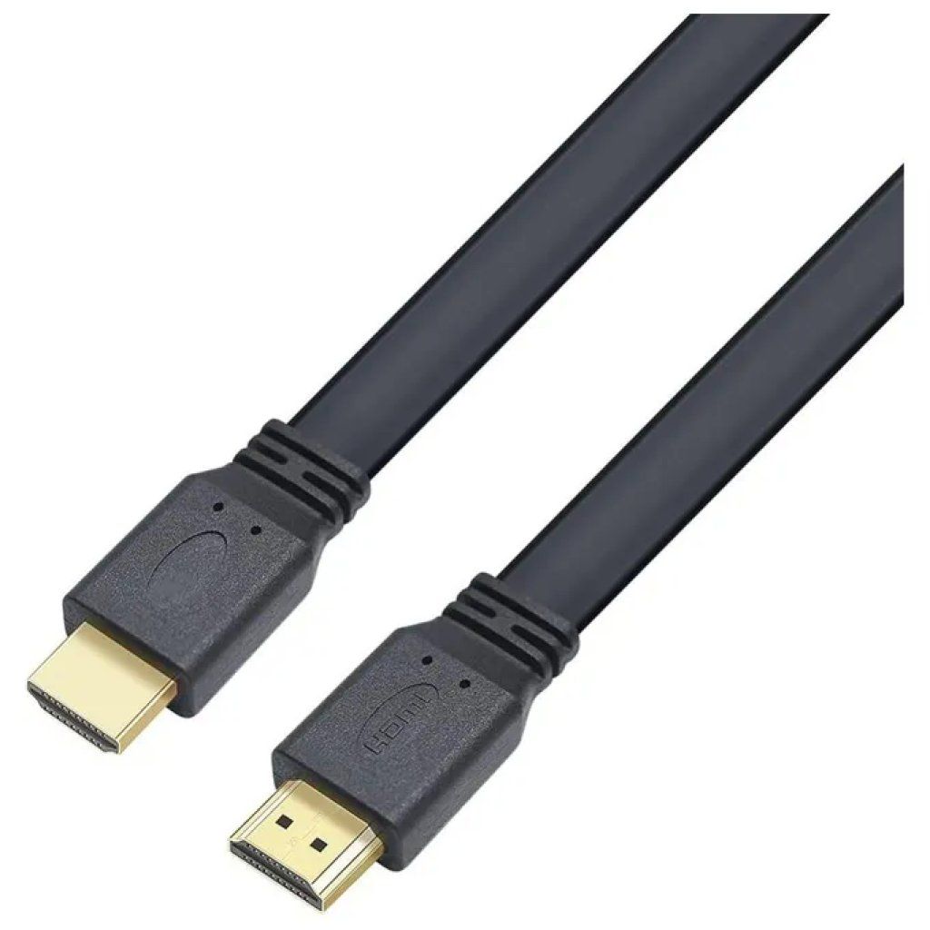 Techly Cavo HDMI 2.0 piatto 4K 60Hz con Ethernet, ARC, 0,5 m, nero