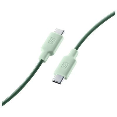 Cellularline Stylecolor Cavo USB-C a USB-C Verde, 100 cm