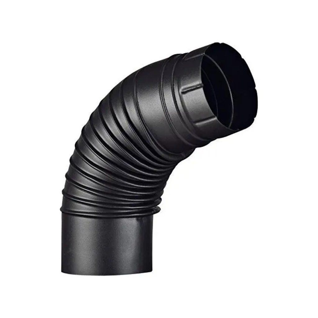 ALA 2000 Gomito aperto smaltato 65° 12 cm nero opaco – ALA 2000 GASTOP