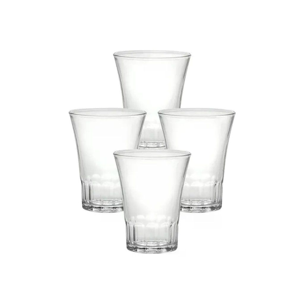Duralex Amalfi – Set 4 bicchieri da liquore in vetro, 70 ml