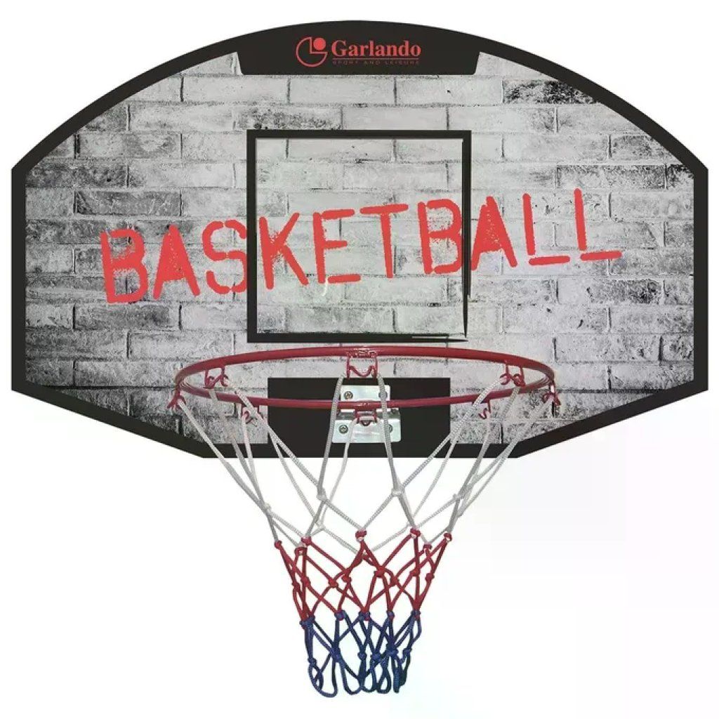 Garlando Portland BA 16 – Tabellone da basket con canestro e rete, grigio, 30 cm Garlando Portland BA 16 – Tabellone da basket con canestro e rete, grigio, 30 cm
