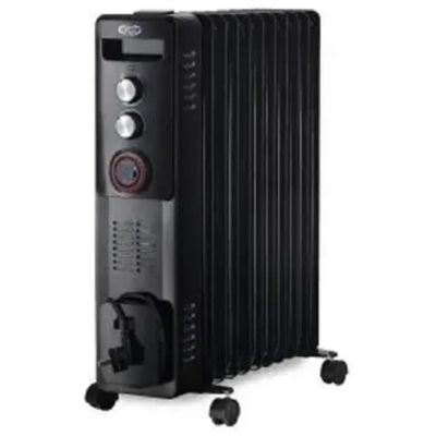 Argoclima 191150028 Warm Black TT11 Radiatore a Olio 2900 W con Turbo e Timer 11 Elementi colore Nero