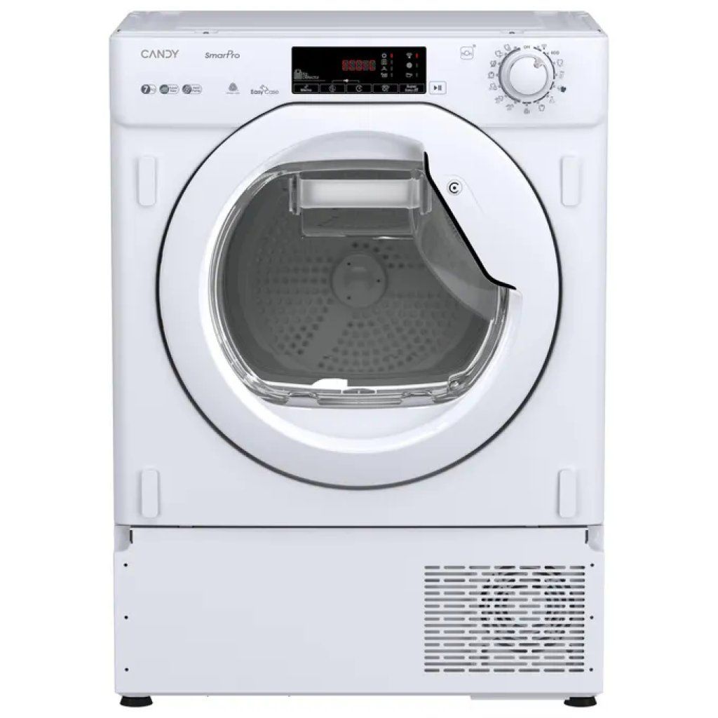 Candy BCTD H7A2TE-S Asciugatrice da Incasso 7 kg, Pompa di Calore, Wi-Fi, 16 Programmi, Bianca