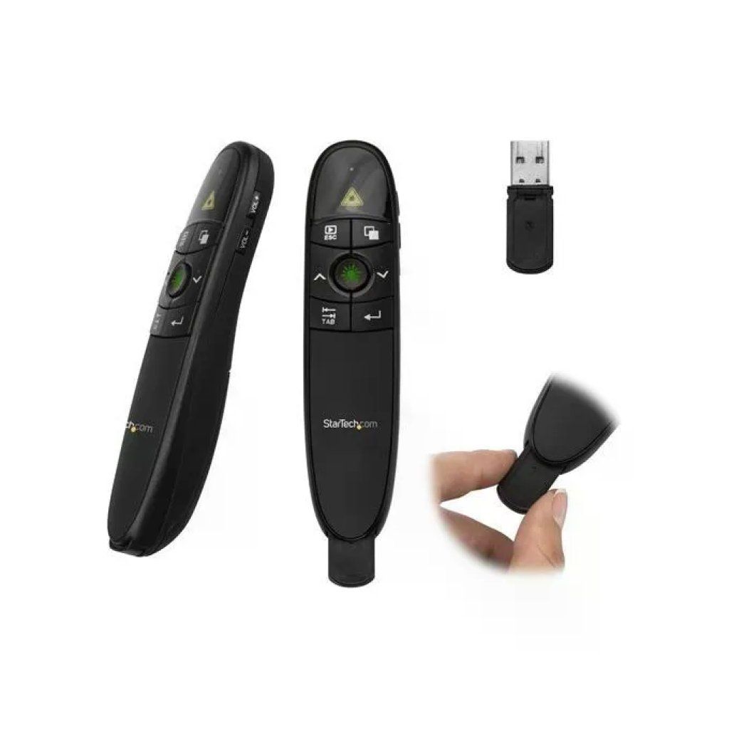 StarTech.com Telecomando wireless per presentazioni con puntatore laser verde, portata 27,4 m StarTech.com Telecomando wireless per presentazioni con puntatore laser verde, portata 27,4 m