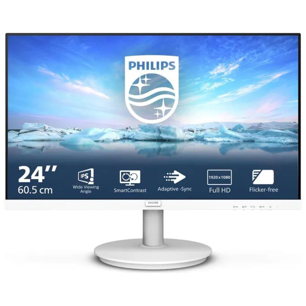 Philips 241V8AW Monitor IPS 23,8” Full HD 100 Hz Bianco
