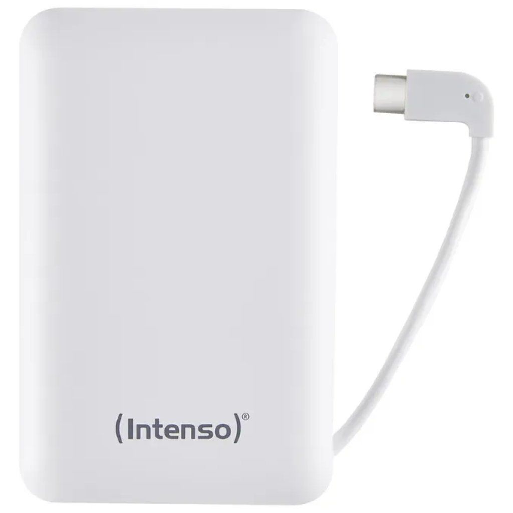 Intenso XC10000 Powerbank 10.000 mAh con cavo USB-C integrato, bianco Intenso XC10000 Powerbank 10.000 mAh con cavo USB-C integrato, bianco