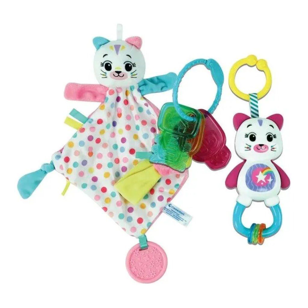 Clementoni Baby Gift Set Nascita Rosa con Comforter e Sonagli