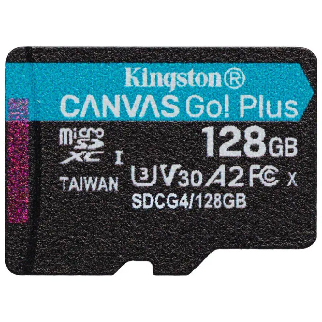 KINGSTON TECHNOLOGY Kingston Canvas Go Plus Gen4 microSDXC 128 GB, fino a 200 MB/s KINGSTON TECHNOLOGY Kingston Canvas Go Plus Gen4 microSDXC 128 GB, fino a 200 MB/s
