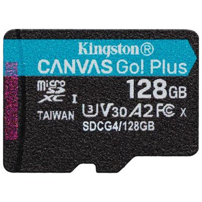 KINGSTON TECHNOLOGY Kingston Canvas Go Plus Gen4 microSDXC 128 GB, fino a 200 MB/s