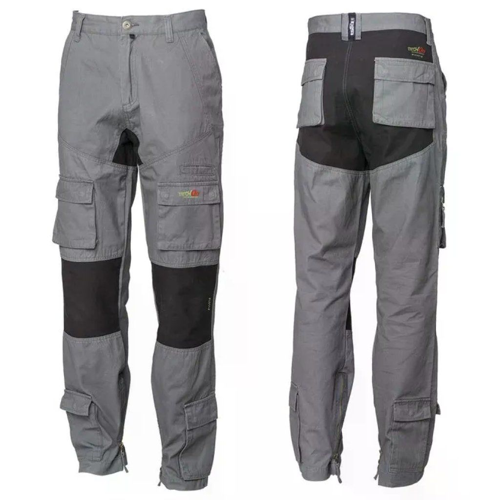 Issaline Stretch-On Pantalone da Lavoro Grigio e Nero XL