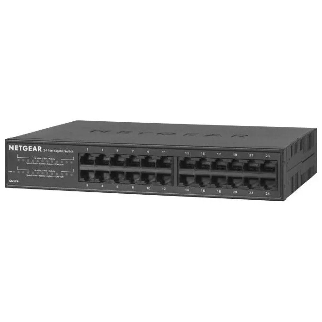 NETGEAR GS324 Switch Gigabit Ethernet 24 Porte NETGEAR GS324 Switch Gigabit Ethernet 24 Porte