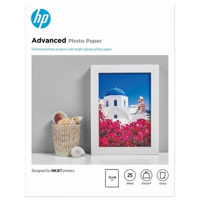 HP Advanced Carta Fotografica Lucida 13 × 18 cm, 250 g/m², 25 fogli HP Advanced Carta Fotografica Lucida 13 × 18 cm, 250 g/m², 25 fogli