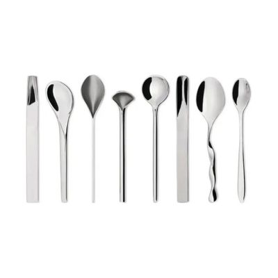 Alessi Il Caffè – Set di 8 cucchiaini in acciaio 18/10