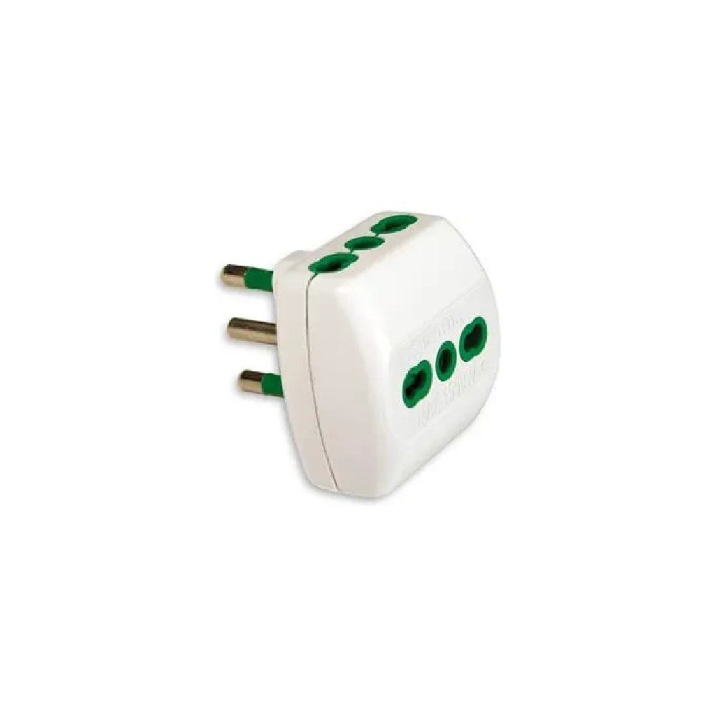 FANTON 82180 Adattatore Triplo Bipasso 16A, 3 Prese 2P+T, Bianco FANTON 82180 Adattatore Triplo Bipasso 16A, 3 Prese 2P+T, Bianco