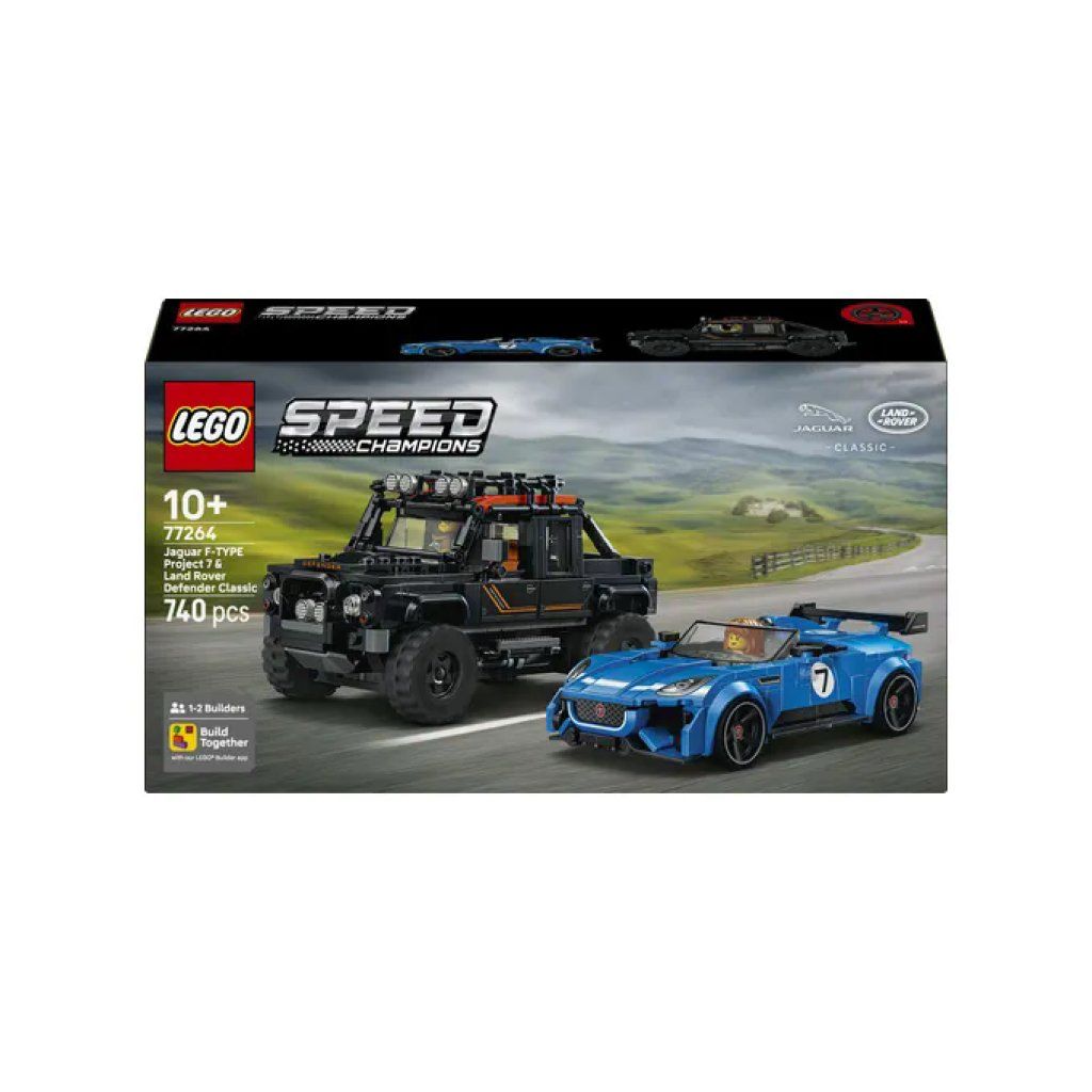 LEGO Speed Champions Jaguar Project 7 e Land Rover Defender – Set da 740 pezzi