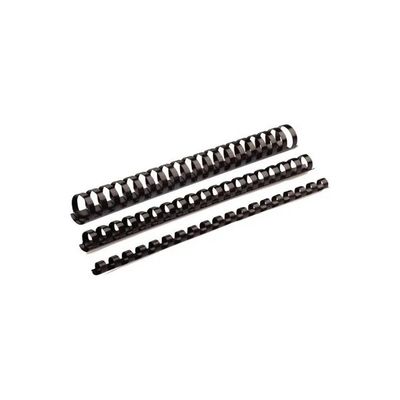 Fellowes 5348504 Dorsi Plastici per Rilegatura, 21 Anelli, 25 mm, Nero, 50 Pezzi