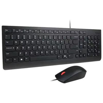Lenovo 4X31R64420 Essential Kit Tastiera e Mouse Cablati USB Layout Italiano Tasto Copilot Mouse Ottico