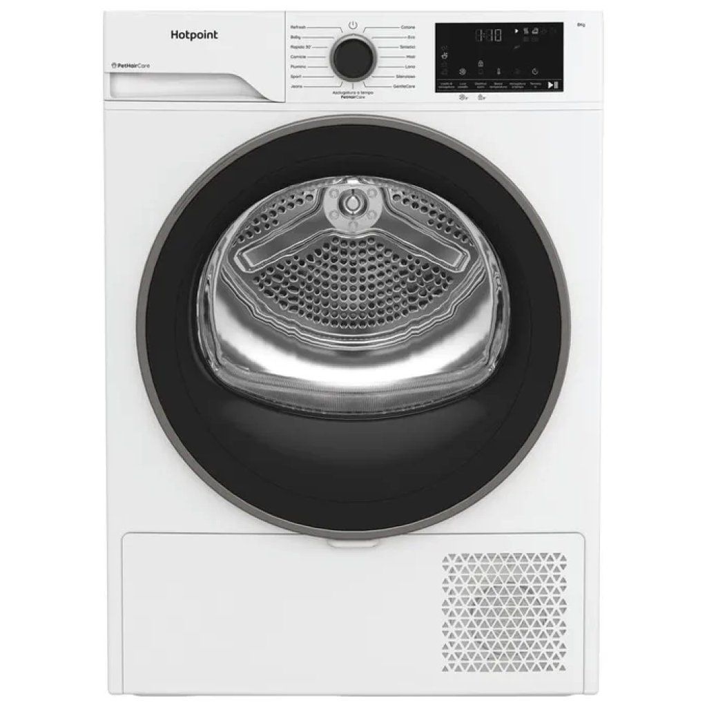 Hotpoint HPT 84D BS IT Asciugatrice 8 kg a Pompa di Calore Hotpoint HPT 84D BS IT Asciugatrice 8 kg a Pompa di Calore