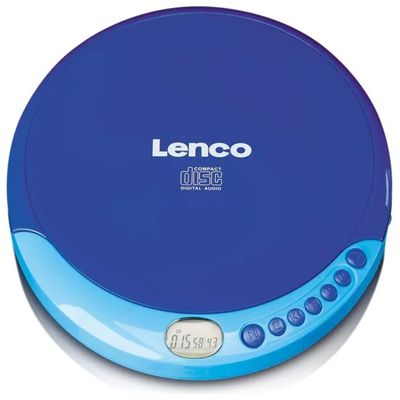 Lenco CD-011 Lettore CD Portatile Blu con Display LCD
