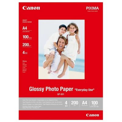 Canon GP-501 Carta Fotografica Lucida A4, 100 Fogli, 200 g/m²