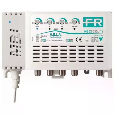 Fracarro 223616 MBJ3R3UU Centralino TV a 3 Ingressi Autoalimentato con Filtri Integrati LTE 4G