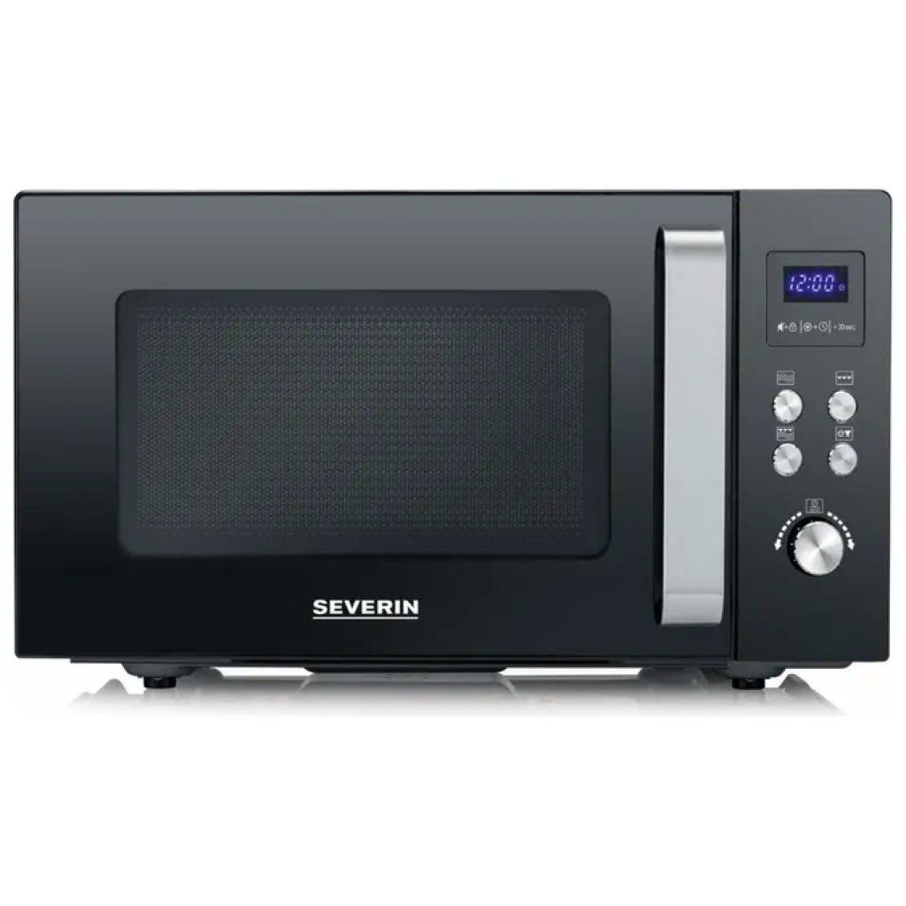 Severin MW 7763 Forno a Microonde con Grill, 25 L, 900 W, Fondo in Ceramica, Nero