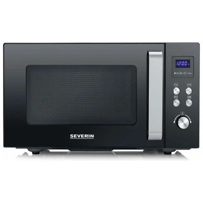 Severin MW 7763 Forno a Microonde con Grill, 25 L, 900 W, Fondo in Ceramica, Nero