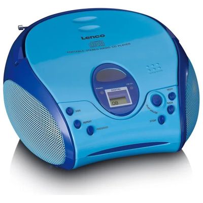 Lenco SCD-24BU Boombox Blu con Lettore CD e Radio FM