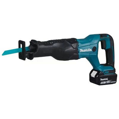 Makita DJR186RT Sega Alternativa a Batteria 18 V 5 Ah 0-2800 min⁻¹ Corsa 32 mm colore Blu Nero