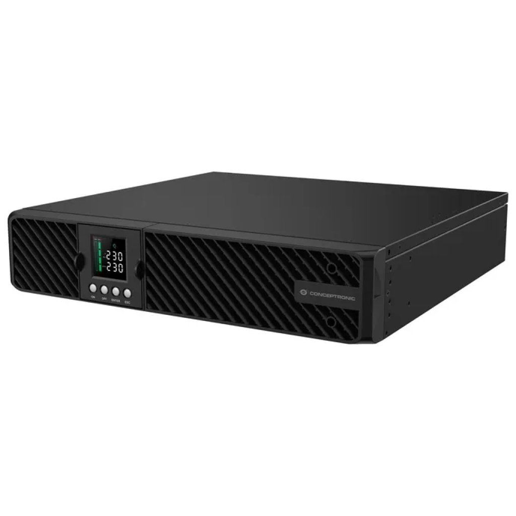 Conceptronic ZEUS51E2K Gruppo di Continuita' UPS Doppia Conversione Online 2 kVA 2000 W 8 Prese C13 USB RS232