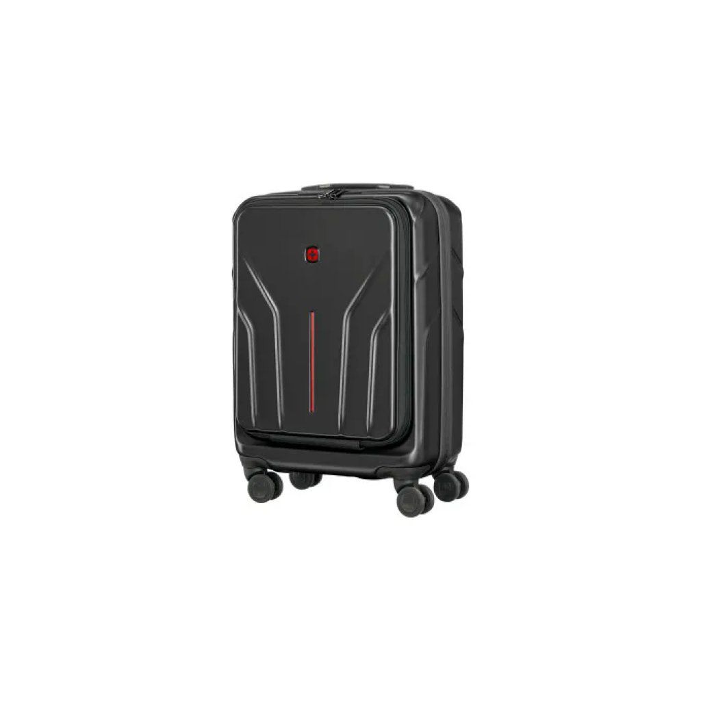 Wenger Amplix 653323 – Valigia rigida da cabina espandibile con porta USB, nera Wenger Amplix 653323 – Valigia rigida da cabina espandibile con porta USB, nera