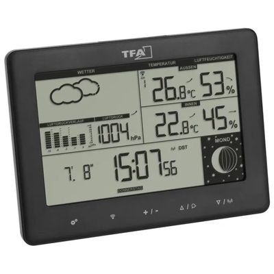 TFA-DOSTMANN TFA Dostmann Elements 35.1158.01 – Stazione Meteo Wireless Nera