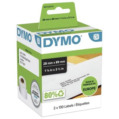 DYMO LabelWriter S0722370 Etichette Indirizzi 28 × 89 mm, 260 pezzi
