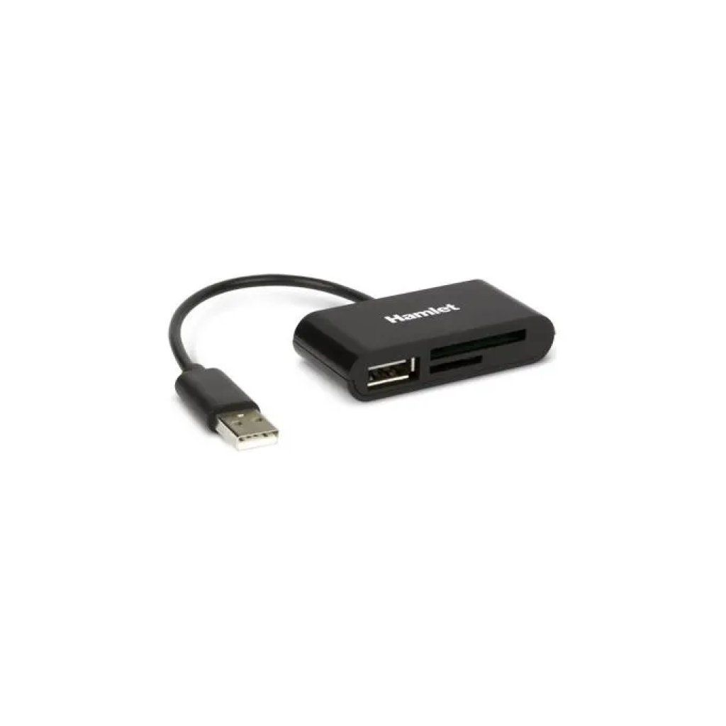Hamlet XZR101UA Lettore Schede SD e MicroSD USB 2.0 Nero