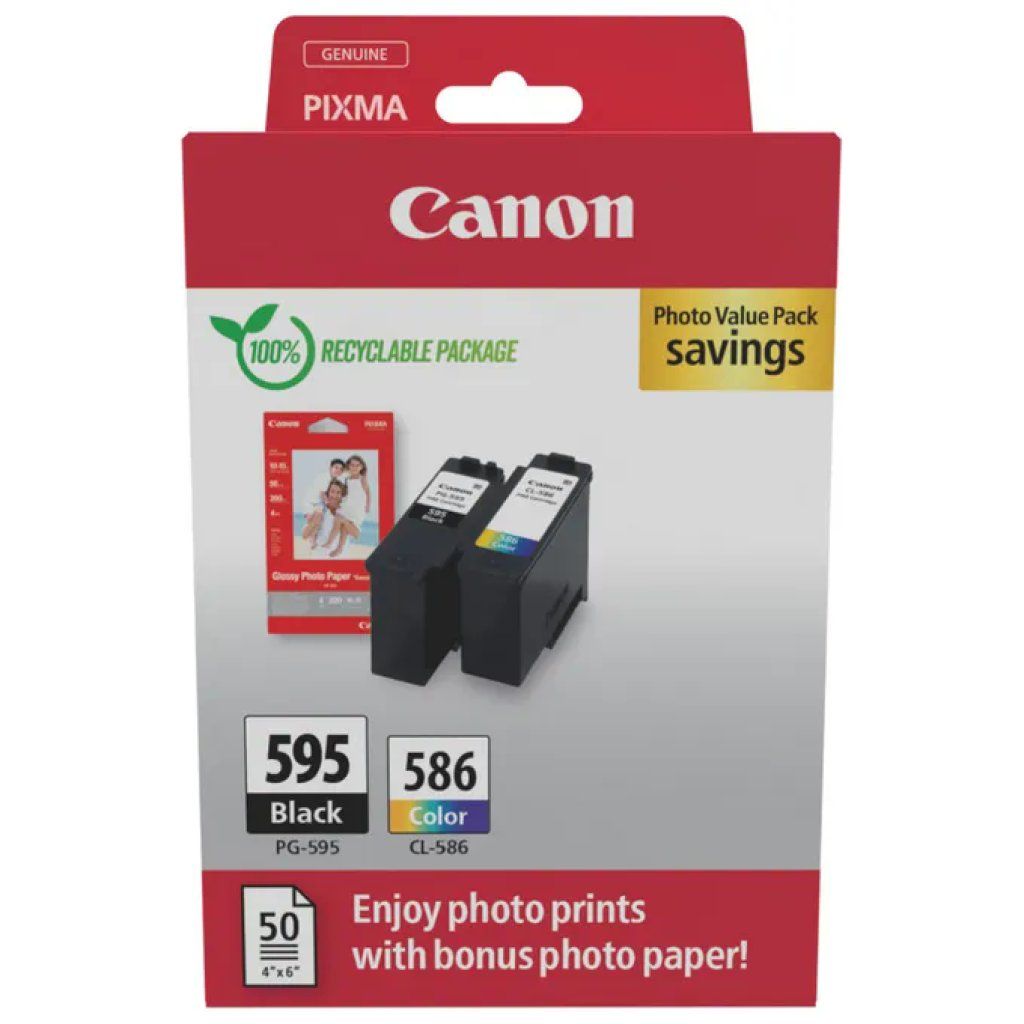 Canon PG-595/CL-586 PVP – Confezione da 2 cartucce originali Canon PG-595/CL-586 PVP – Confezione da 2 cartucce originali