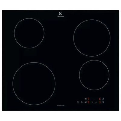 Electrolux EIB60424C Serie 300 Piano cottura a induzione 59 cm 4 zone TouchControl Booster 3000 W colore Nero Electrolux EIB60424C Serie 300 Piano cottura a induzione 59 cm 4 zone TouchControl Booster 3000 W colore Nero